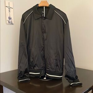 Black Jacket with White Accents